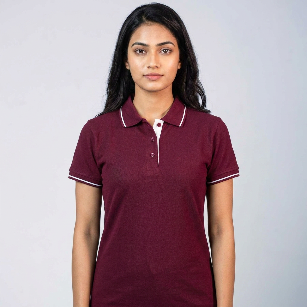 Maroon / White